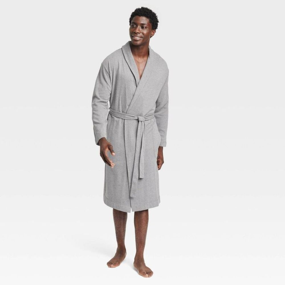 Men's Knit Robe - Goodfellow & Co Gray L/XL